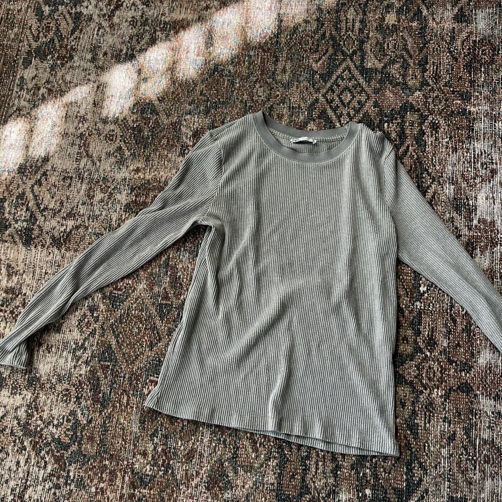 Zara ribbed long sleeve T